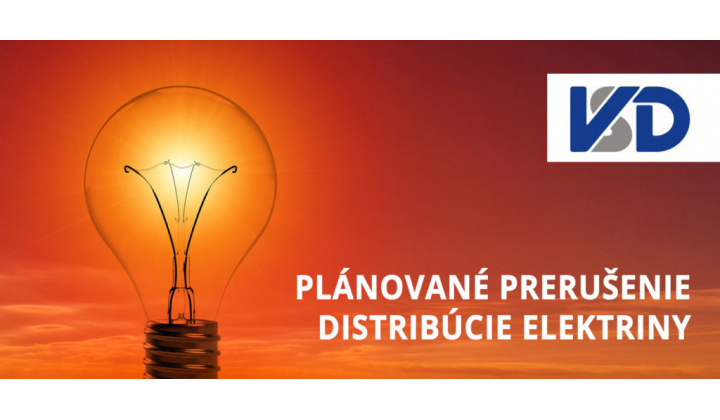 Fotka - Oznámenie o prerušení distribúcie elektriny